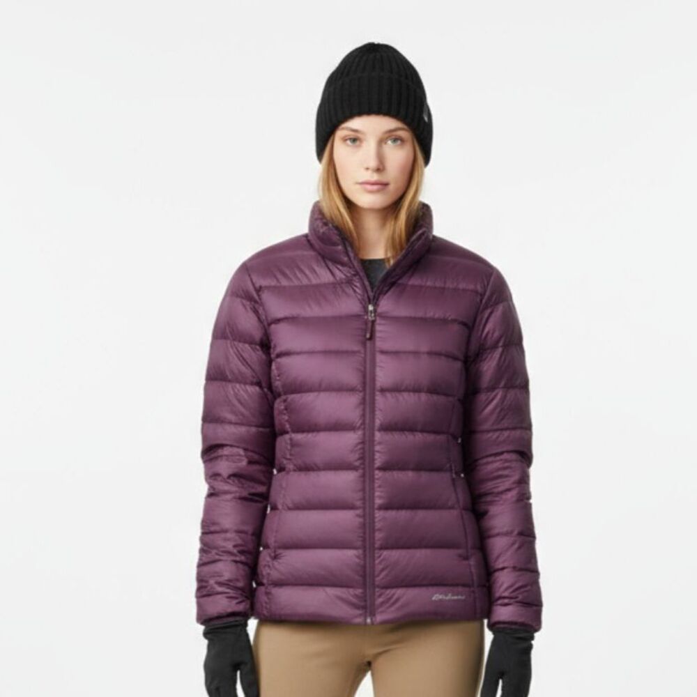 Eddie Bauer Purple Down Filled Long Sleeve Zip Up Puffer Jacket 1X